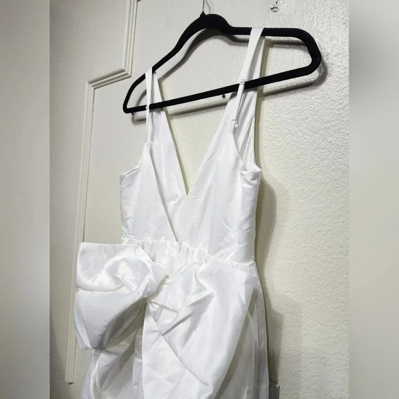 Lulus Blissfully Beloved Ivory Backless A-Line Bow Maxi Dress Wedding Bride - Picture 11 of 12